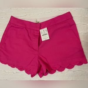 Girls JCrew scallop hot pink Chino shorts size 12